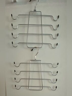 Metal multi-tier camisole, scarf, and accessory hangers